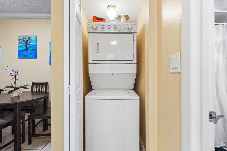 washer & dryer inside condo - 480 NW 20th St