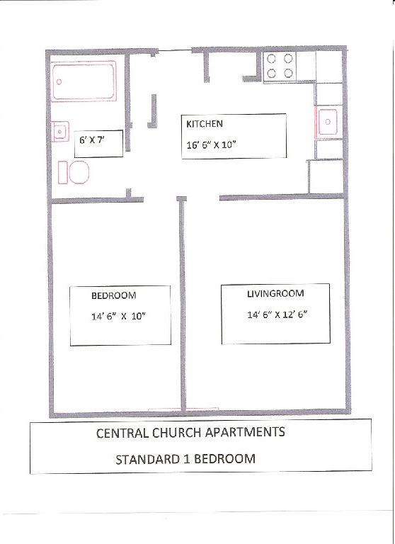 1BR/1BA - Central Christian Church Apartments