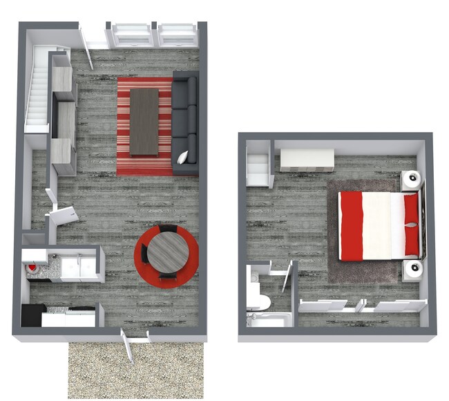 SRT 1x1 - 3D - 1. Floor - Image.jpg - Sunray Townhomes