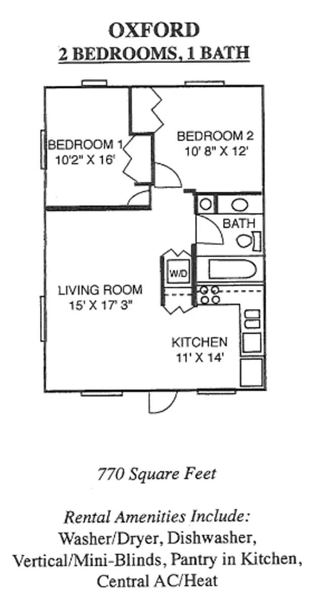 Floorplan - Canterbury Place Apartments