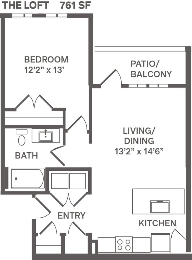 Floorplan - The Garrison Luxury Apartments