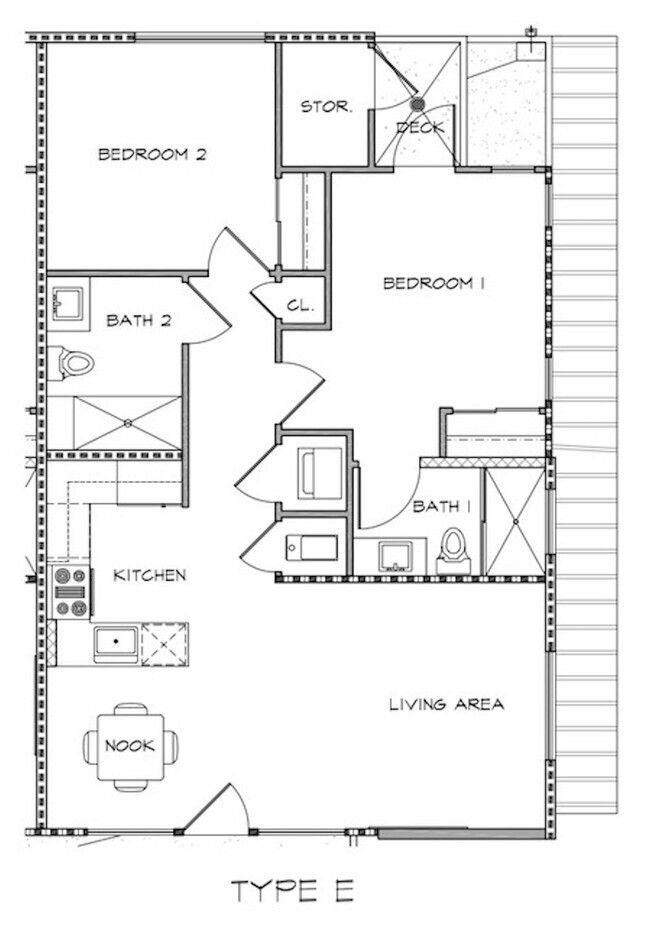Type E Unit Floorplan - Turquoise Place