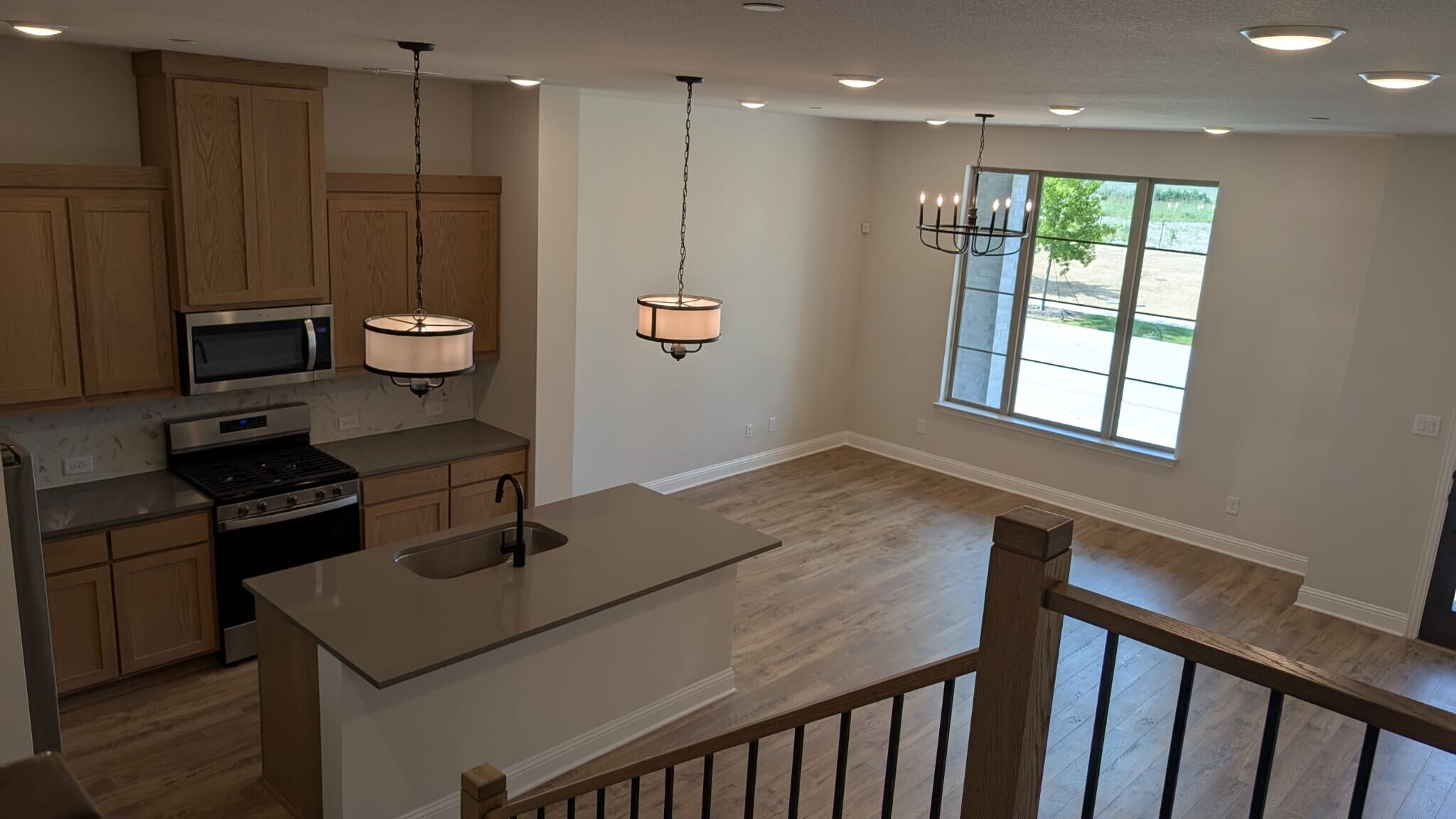 view of living room from stairs - 835 Lennox Dr