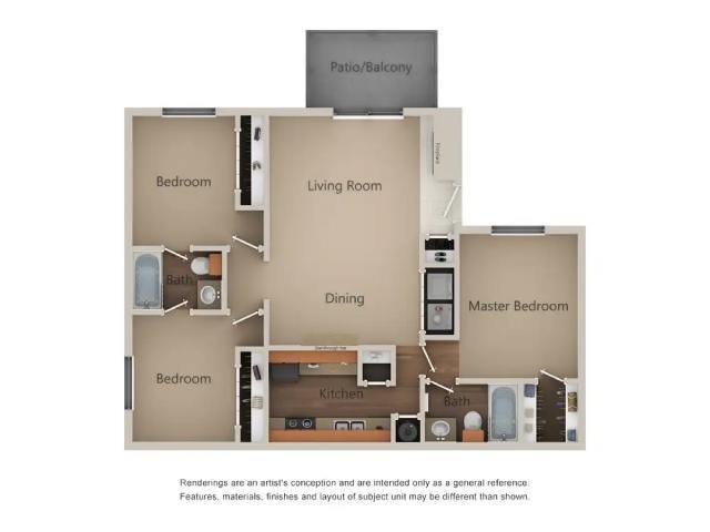 Floorplan - South Meadows Apartments