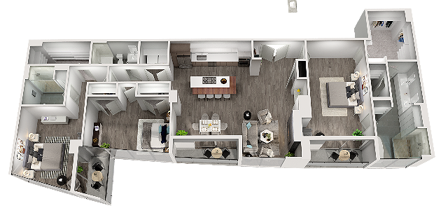 D6 The Renee 2193 sq ft (Unit 4001) 3-3 - Aspire Post Oak
