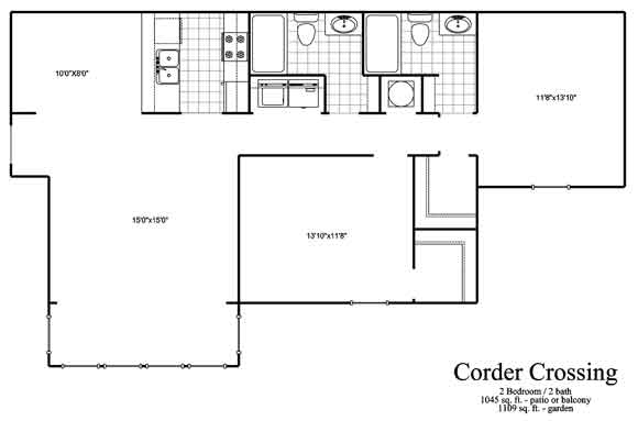 2BR/2BA - Corder Crossing Apartments