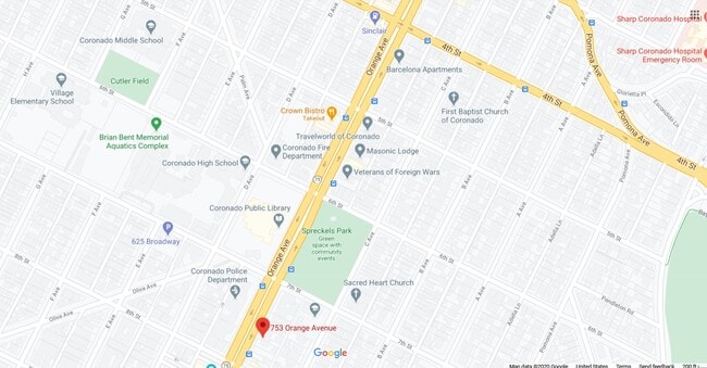 Public park, library, and schools nearby - 753 Orange Ave