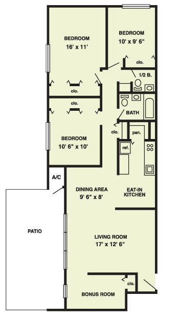 Floorplan - The Palms Apartments