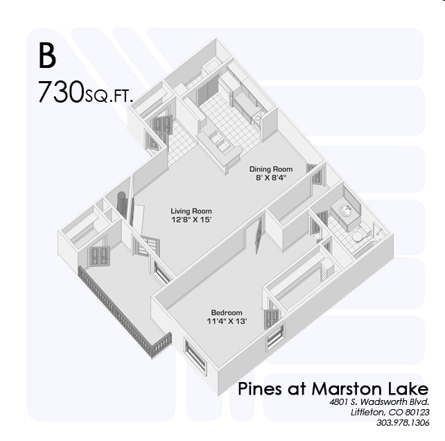 1BR/1BA - Pines at Marston Lake