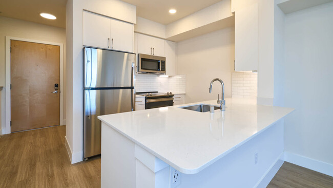 Kitchen with Stainless Steel Appliances - red160