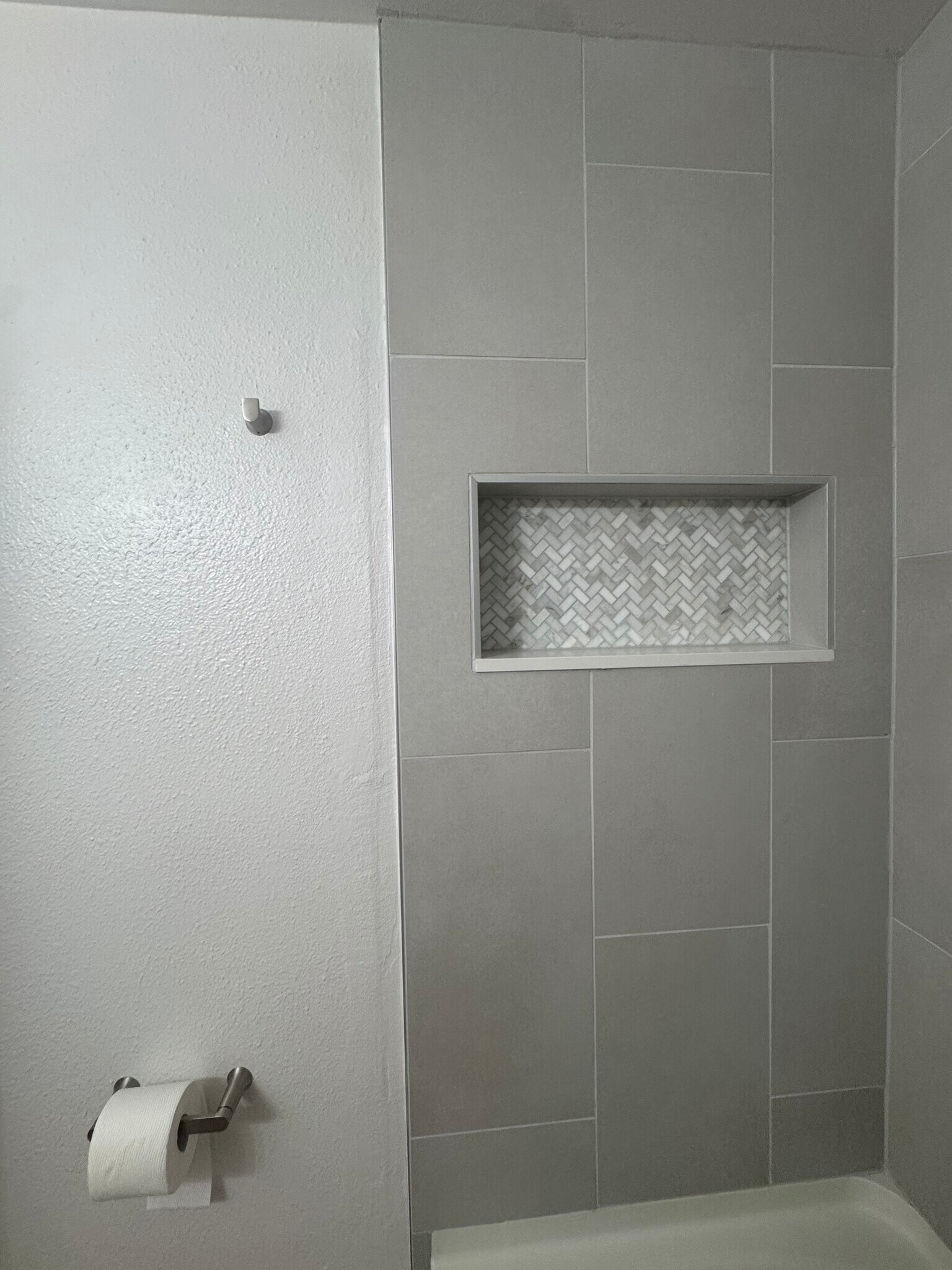 Marble shower niche - 3948 S Brandon St