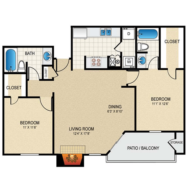 Floorplan - Highland Park Apartment Homes