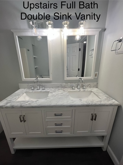 Upstairs Full Bath Double Sink Vanity - 3608 White Oak Ct NE