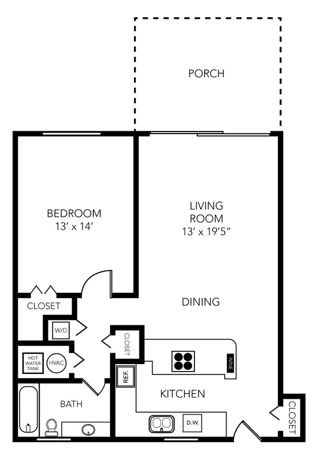 Floorplan - El Mar Apartments