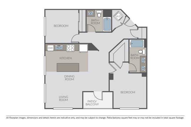 2 Bed 2 Bath F - Silver