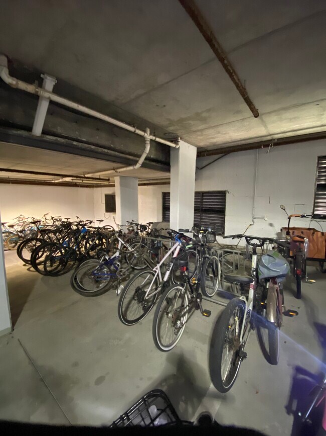Secure bike parking in garage - 21 George St