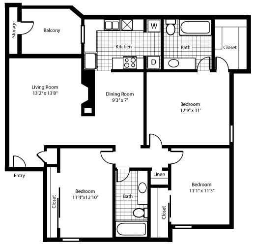 Floorplan - The Summit Apartments