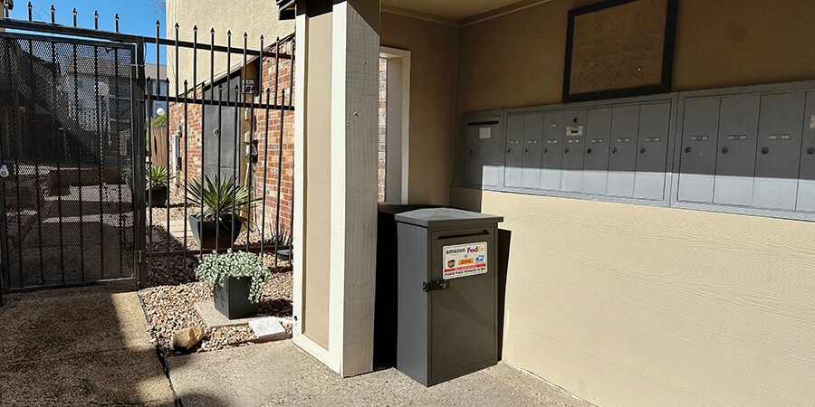 Community package locker for worry free deliveries - 6723 Eastridge Dr