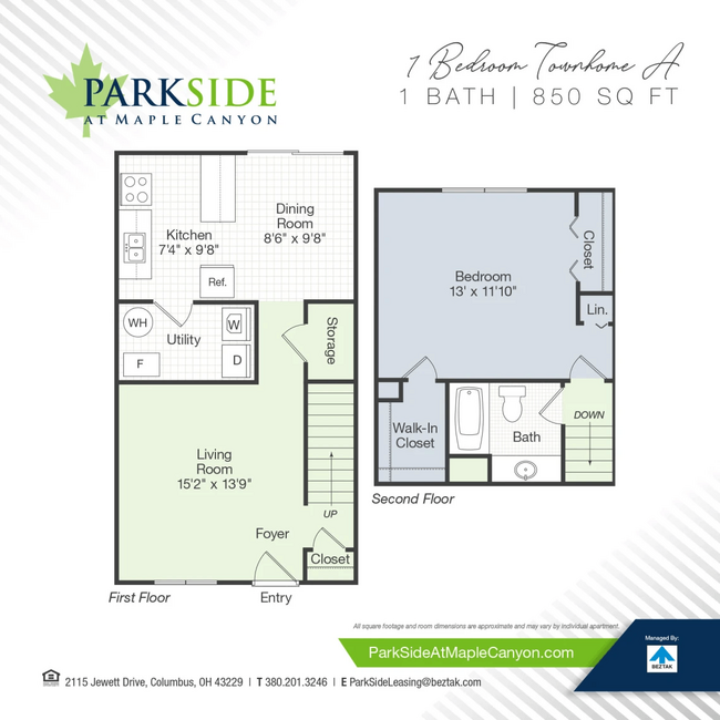 Floorplan - Parkside at Maple Canyon