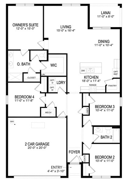 Floorplan - 4003 Calabash Ct