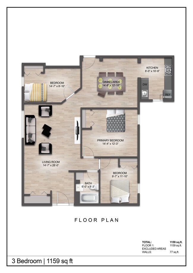 Floorplan - Yale Apartments