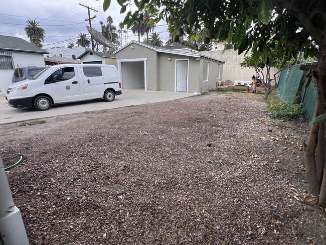 Detached garage and yard (before fence) - 2824 S Orange Dr