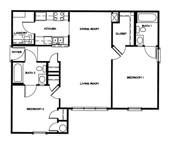 2BR/2BA - Forest Glen Apartments