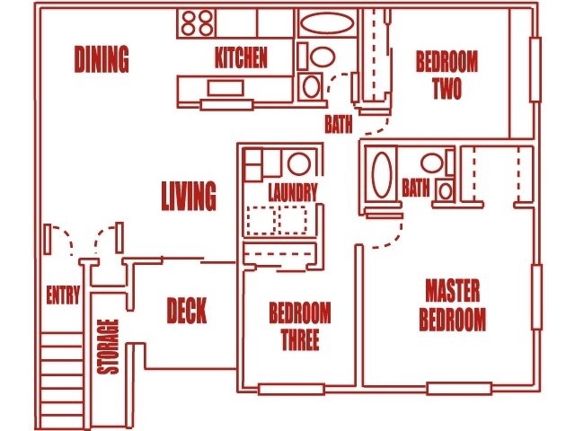 3BR/2BA - Lincoln Park Apartments