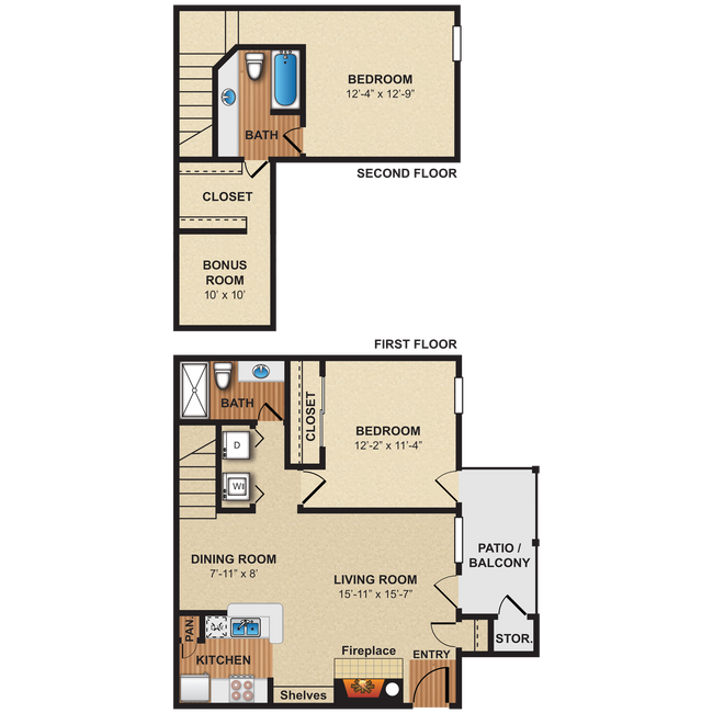 Floorplan - Pear Ridge Apartments & Townhomes