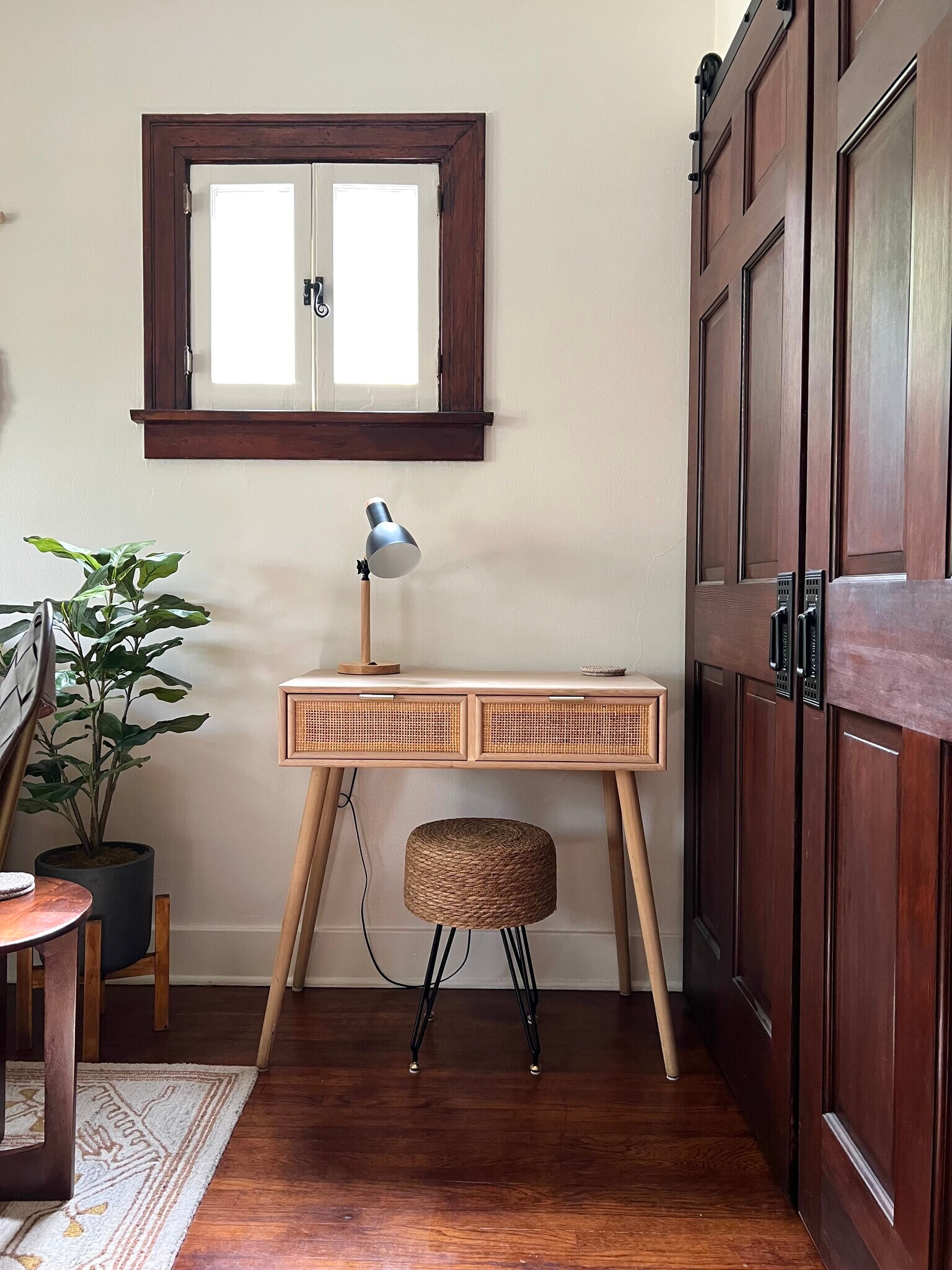 Work area (in living room) - 5714 Virginia Ave