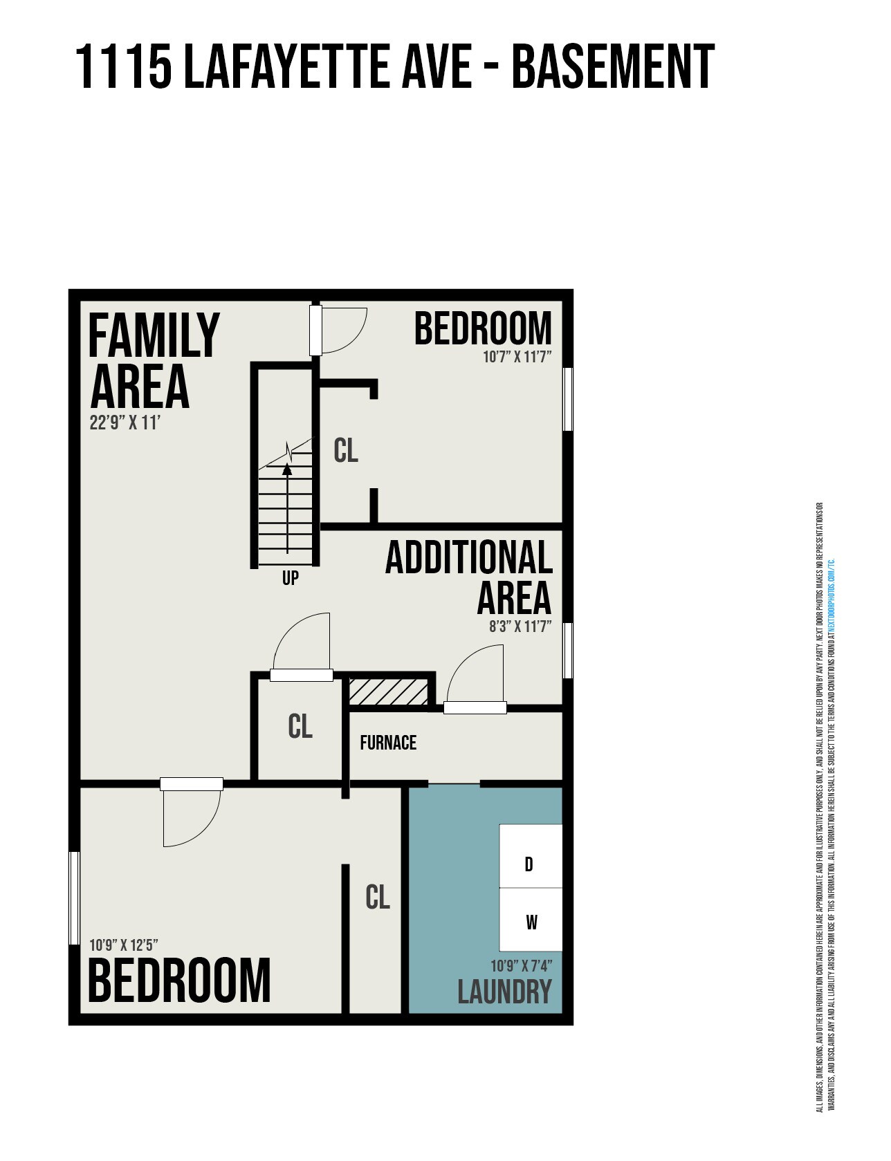 Lower floor plan - 1115 Lafayette Ave