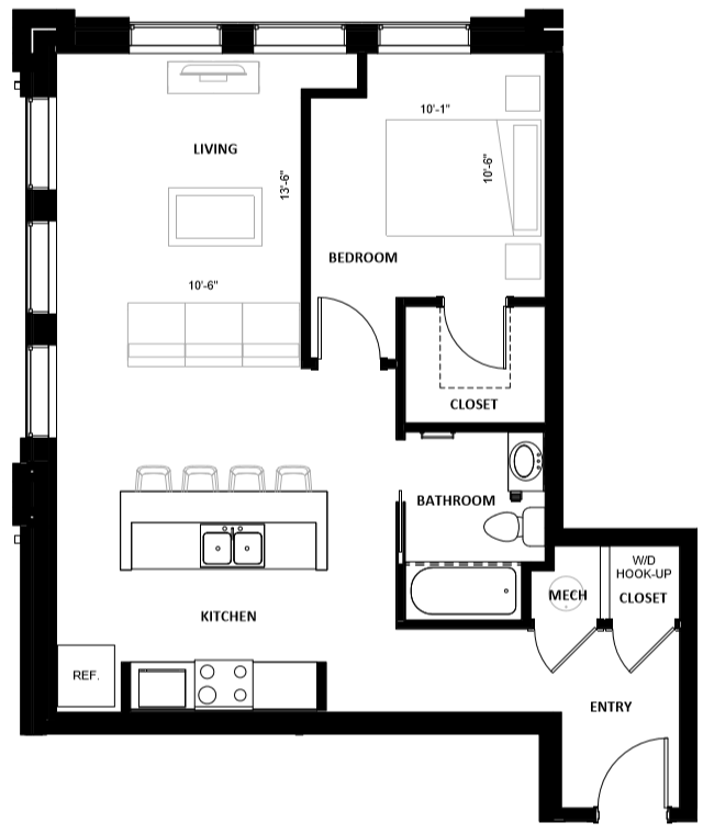 Floorplan - Illinois Street Senior Apartments