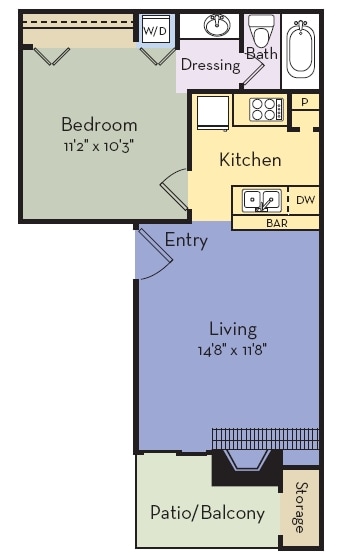 1BR/1BA - Oak Ridge Apartments