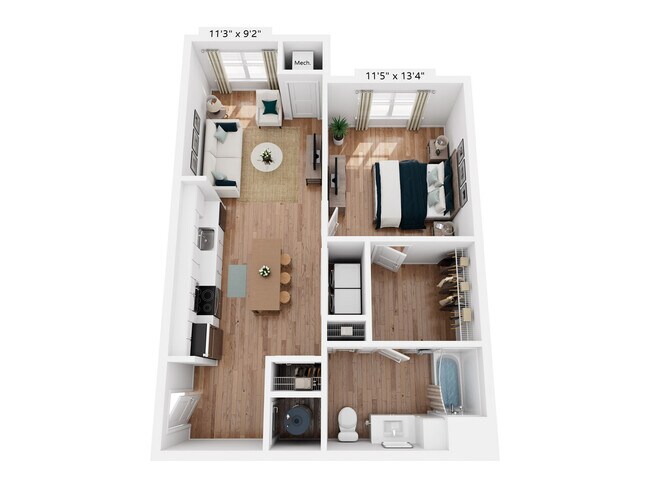 A3.1 | 1x1 | 751 sq ft - The Henry