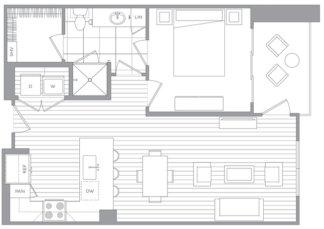 C: 1 bed / 1 bath - Hanover Parkview