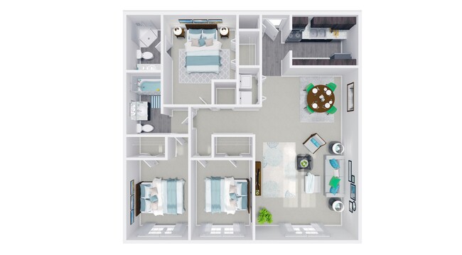 3x2 Floor Plan - Dalton Pointe Waltson