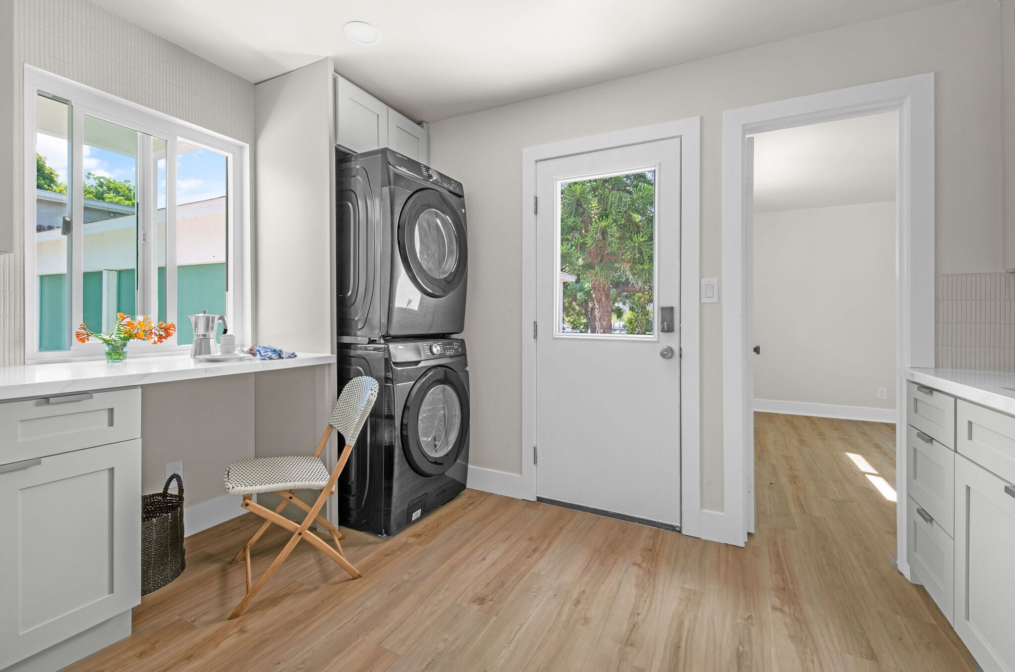 Brand new kitchen- shaker cabinets, new appliances. Door leads to outside - 9211 Earl St