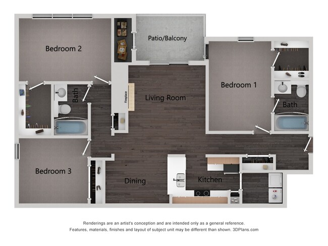 Floorplan - The Magnolia Apartments