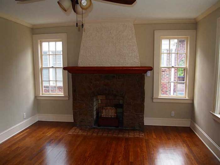 Beautiful fireplace with gas insert. - 1733 Melrose Dr SW