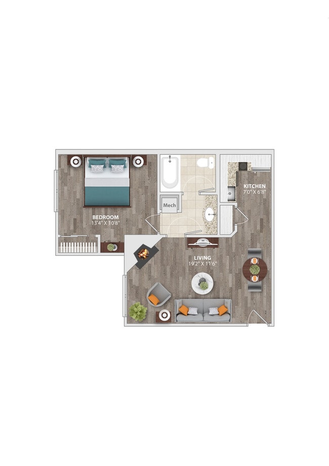 A2 Floor Plan - zThe Spoke at Savannah