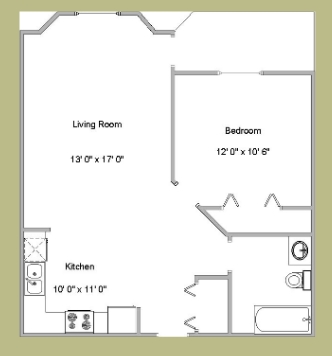 1BR/1BA - Somerset