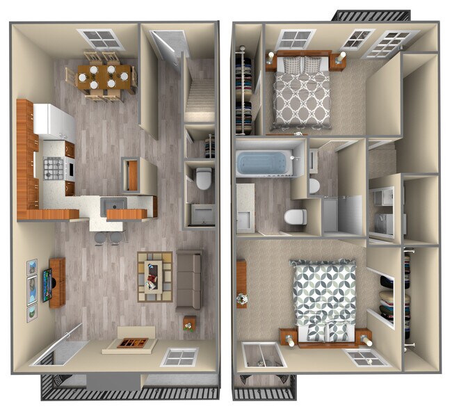 Floorplan - River Crossing Townhomes