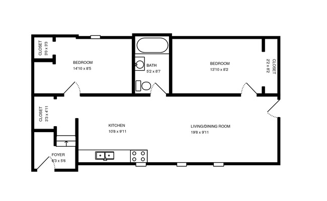 Two Bedroom One Bath - 1835 N Paulina