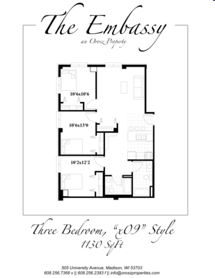 3BR/2BA - The Embassy