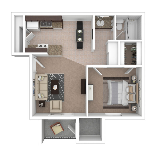 1 Bedroom/1 Bath - Sunset Terrace