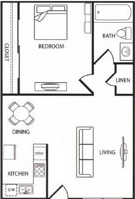 1BR/1BA - Parkway Drive Apartments