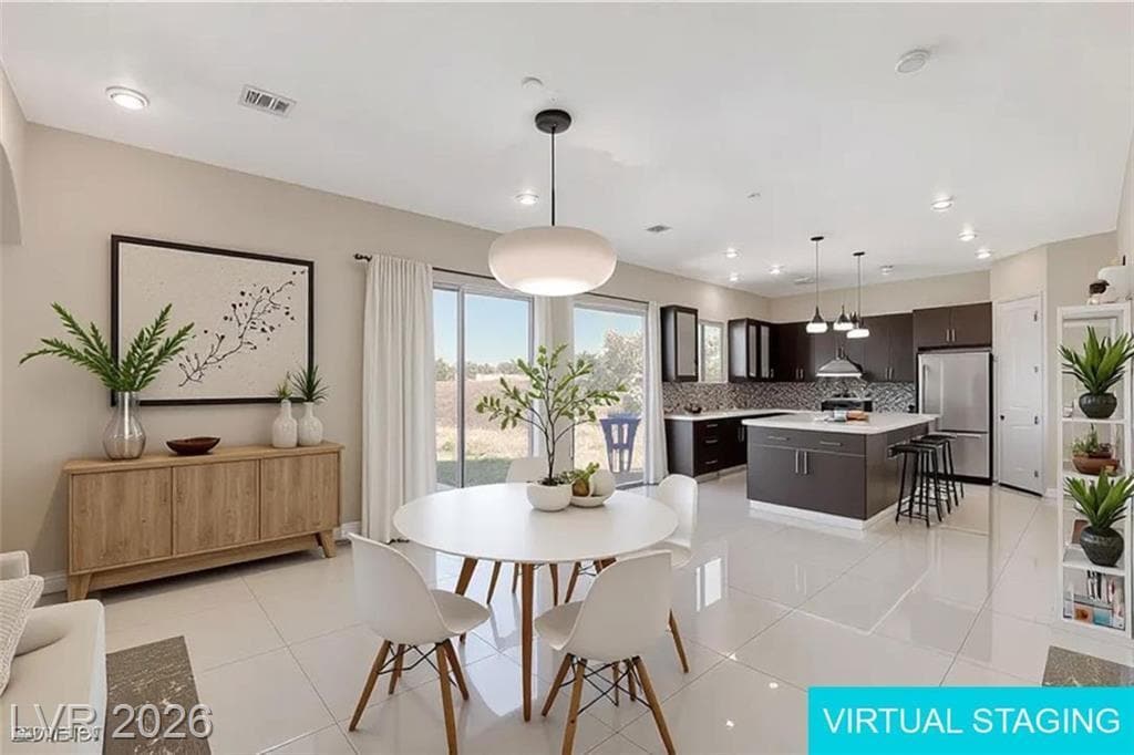 dining and kitchen (virtual staging) - 2554 Regency Cove Ct