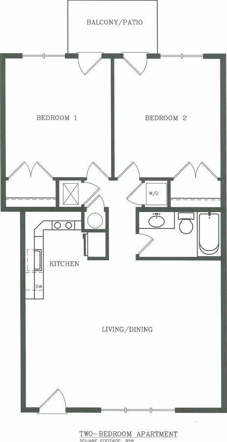 2BR/1BA - Elm Street Apartments