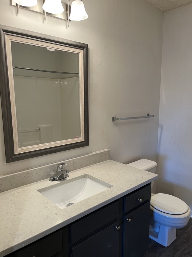 2 bedroom - master bath layout - Athens Square Apartments