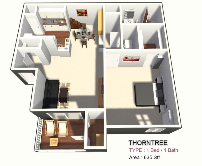 One Bed / One Bath - Thorntree